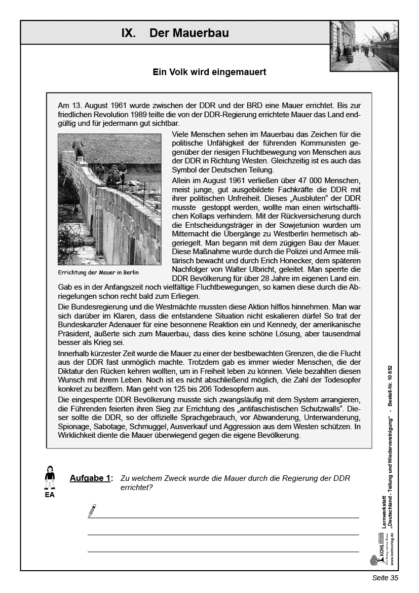 Lernwerkstatt Deutschland - Teilung und Wiedervereinigung Lernwerkstatt Deutschland - Teilung und Wiedervereinigung