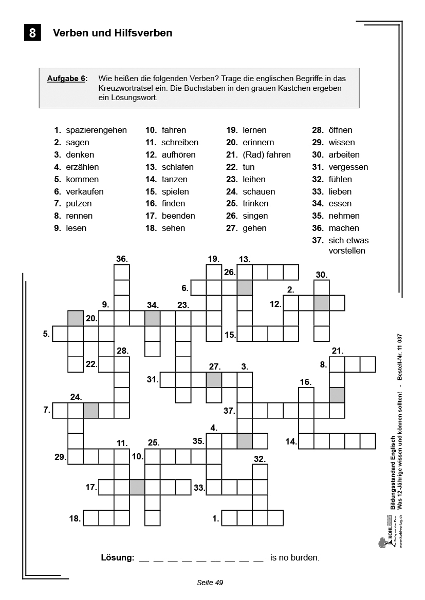 Bildungsstandard Englisch / Klasse 6