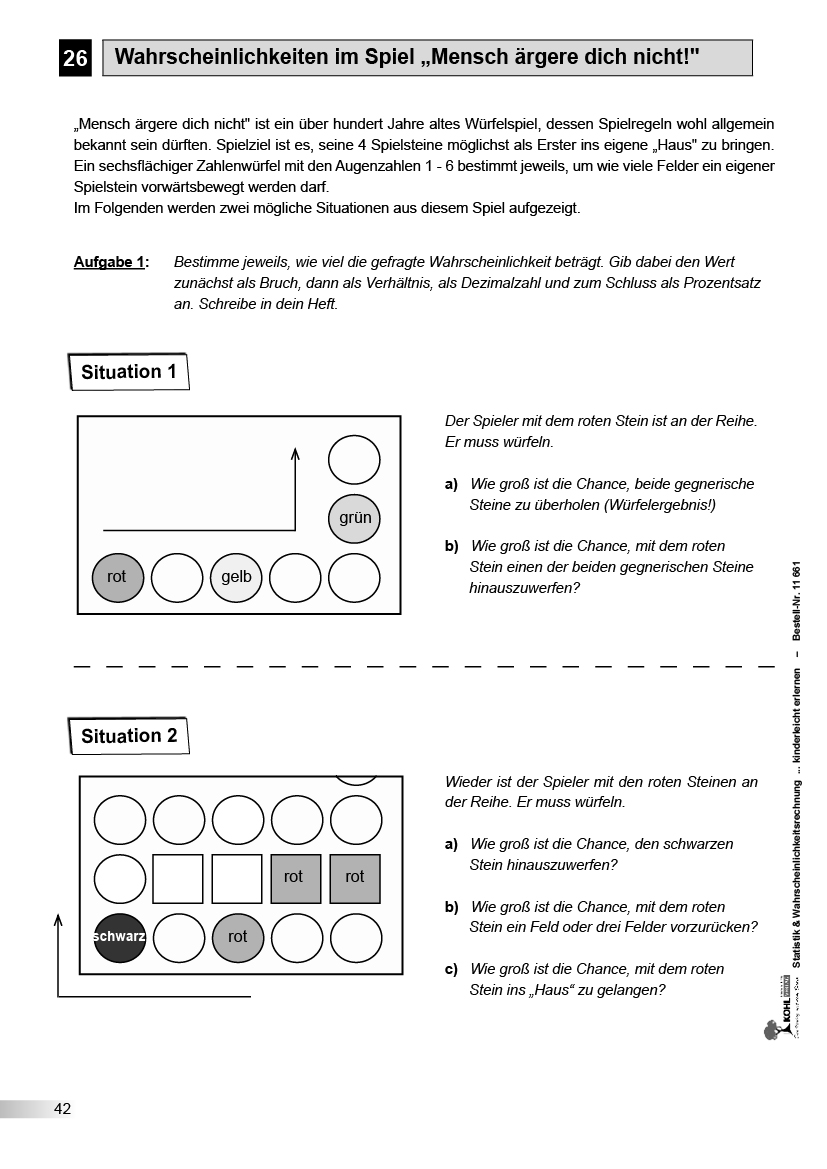 Statistik und Wahrscheinlichkeitsrechnung - ... kinderleicht erlernen