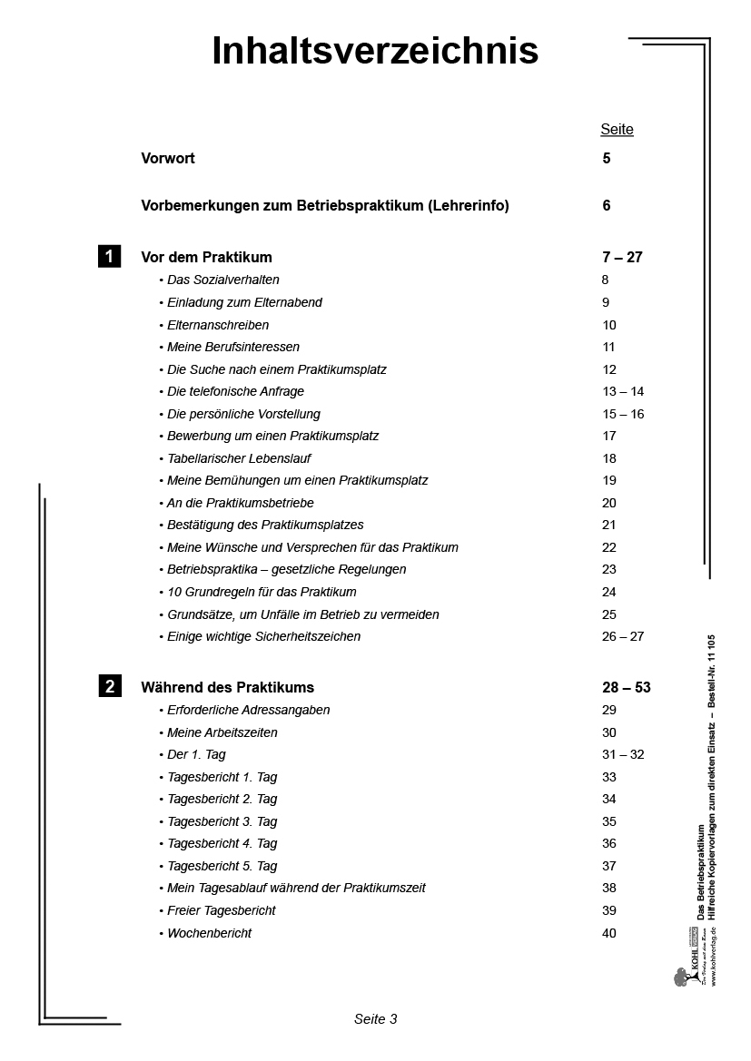 Das Betriebspraktikum