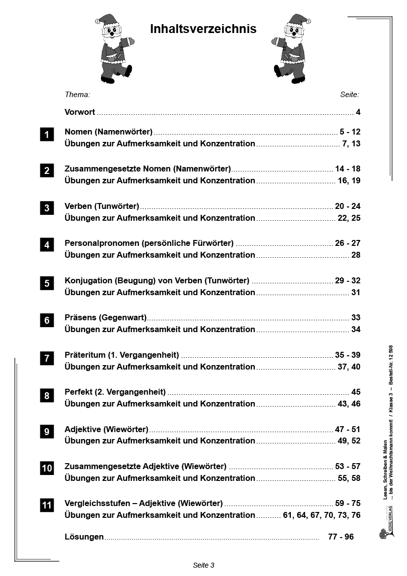 Lesen, Schreiben & Malen ... bis der Weihnachtsmann kommt! / Klasse 3