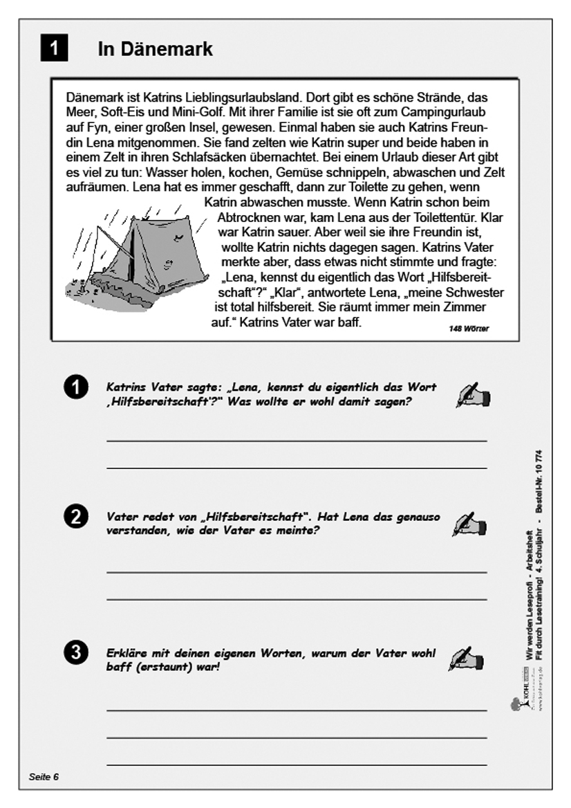 Wir werden Leseprofi - Arbeitsheft / Klasse 4