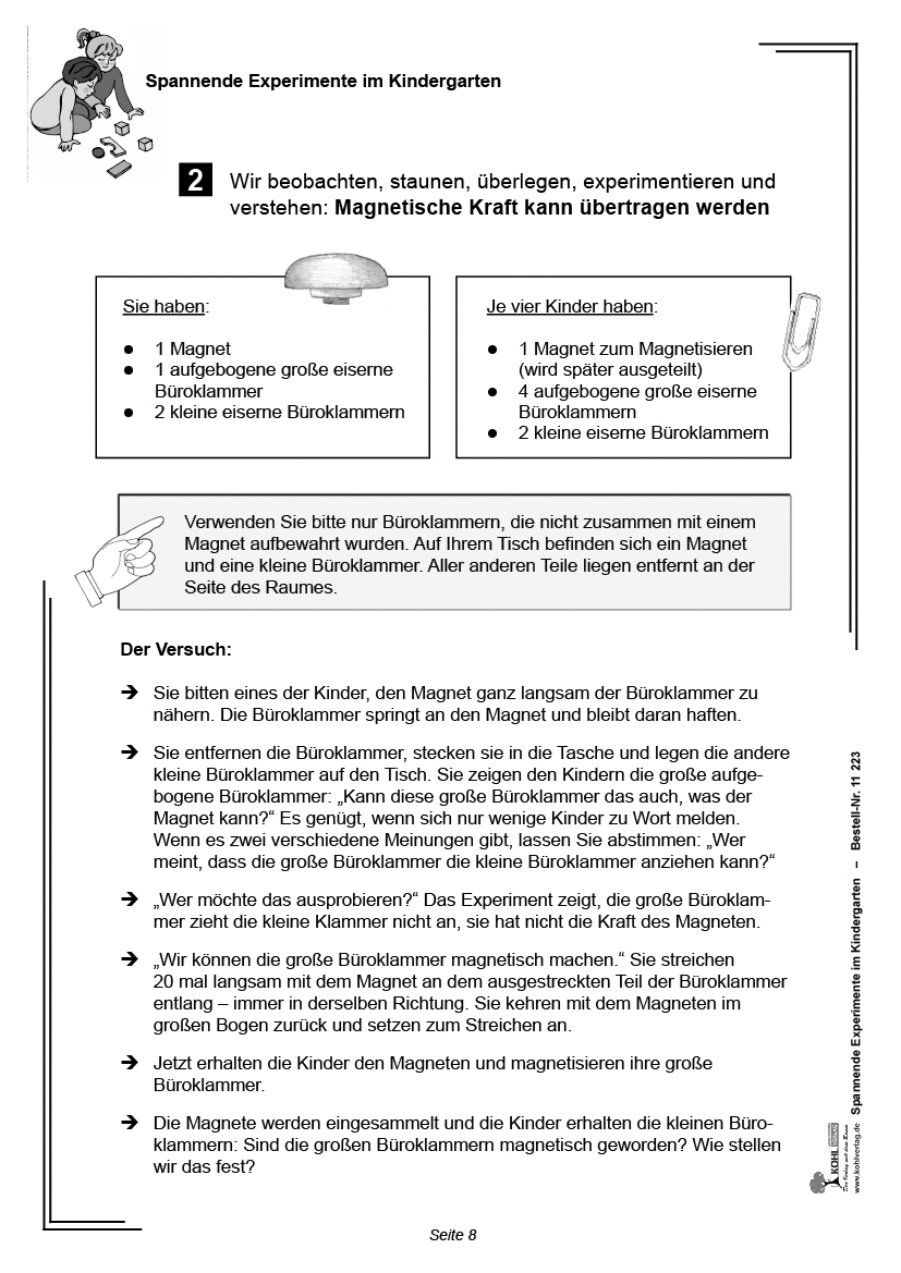 Spannende Experimente im Kindergarten