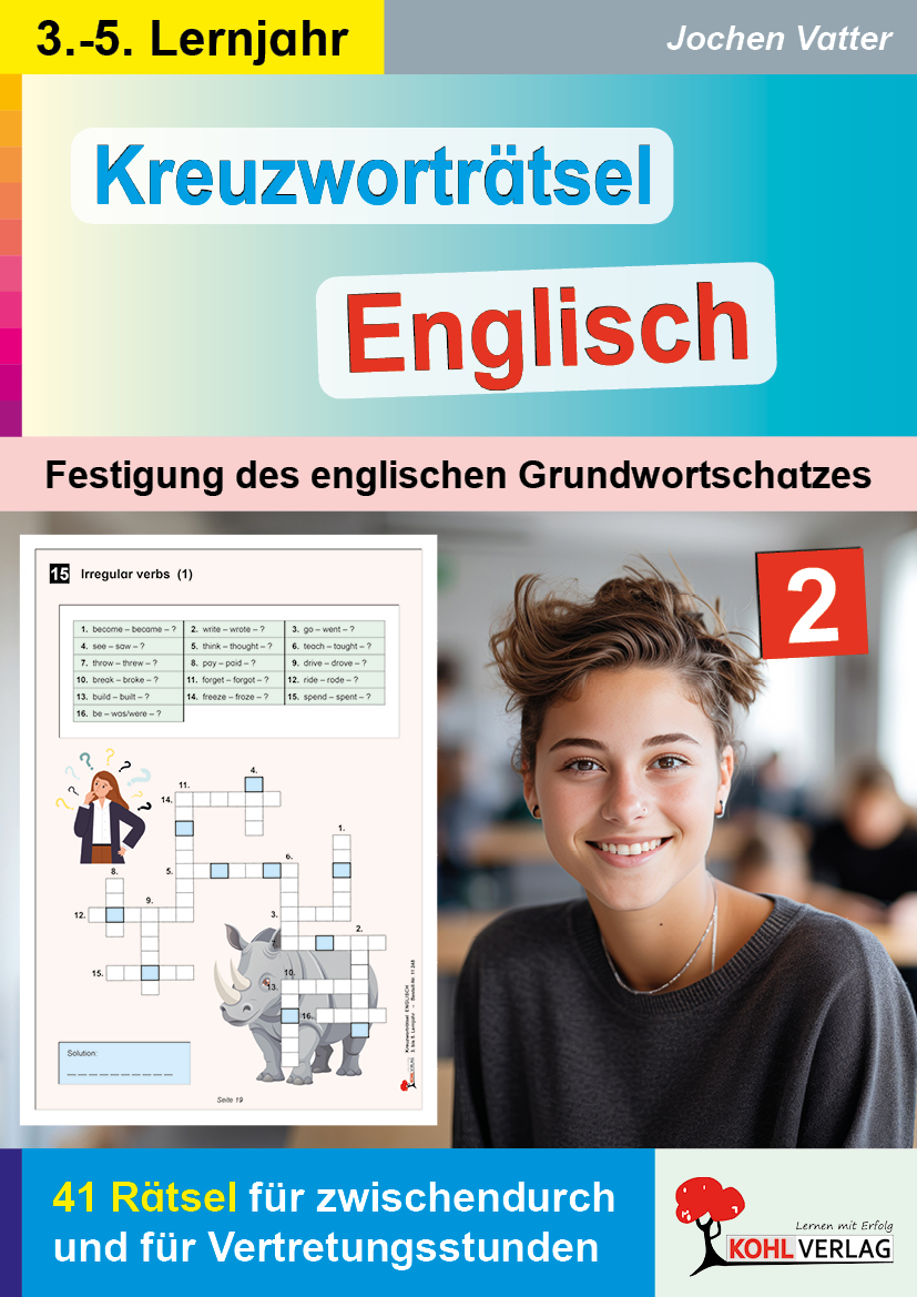 Kreuzworträtsel Englisch / 3.-5. Lernjahr