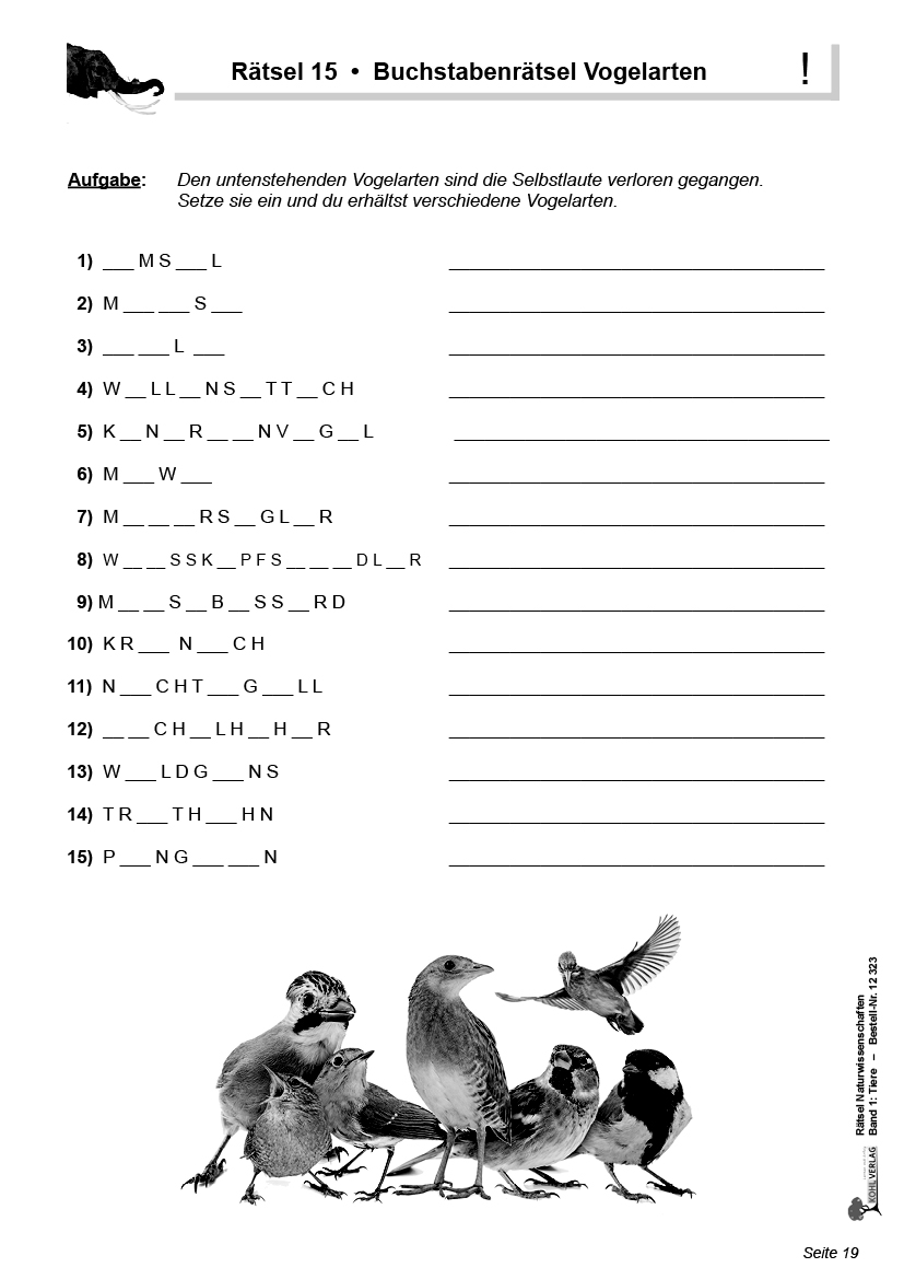 Rätsel Naturwissenschaften / Band 1: Tiere