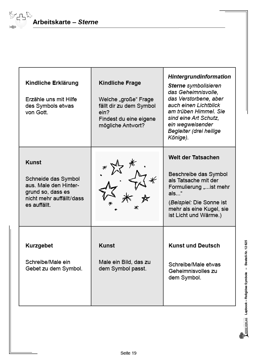 Lapbook Religiöse Symbole