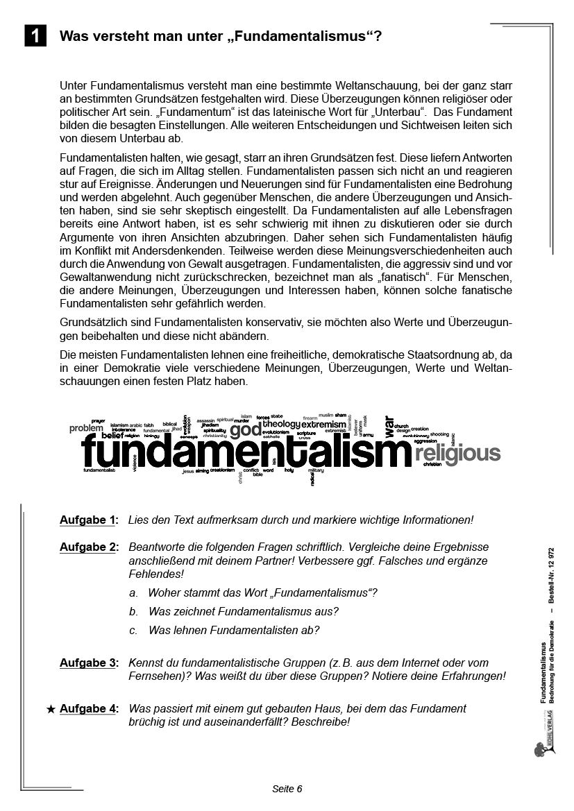 Fundamentalismus  -  Bedrohung für die Demokratie?