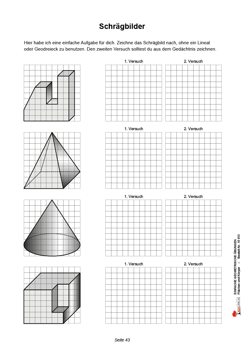 Einfache geometrische Übungen - Flächen und Körper