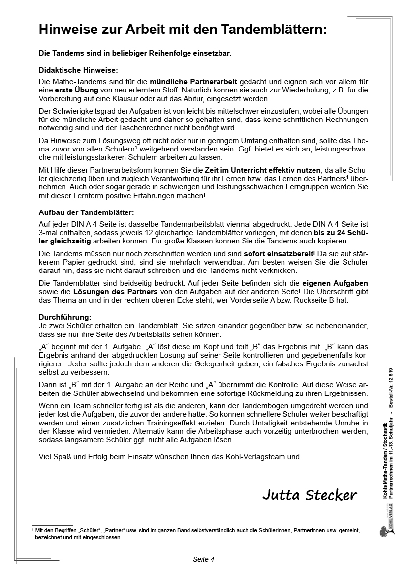 Kohls Mathe-Tandem / Stochastik