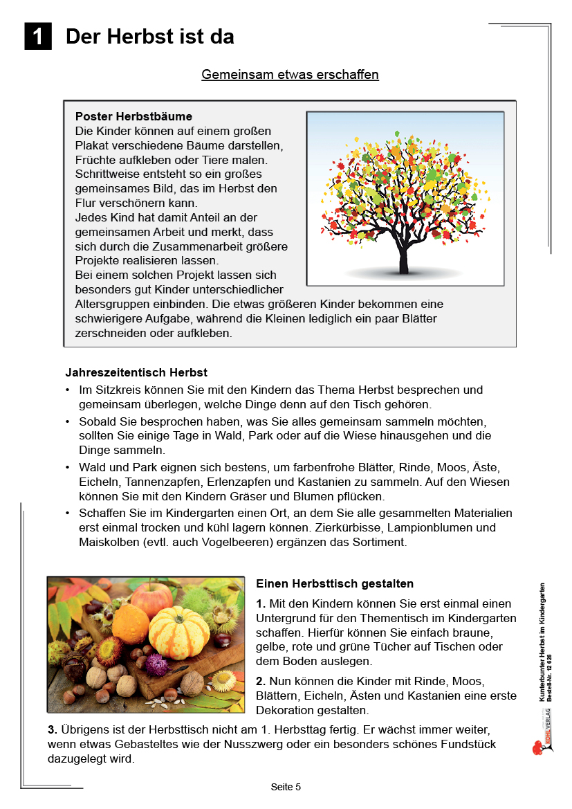 Kunterbunter Herbst im Kindergarten