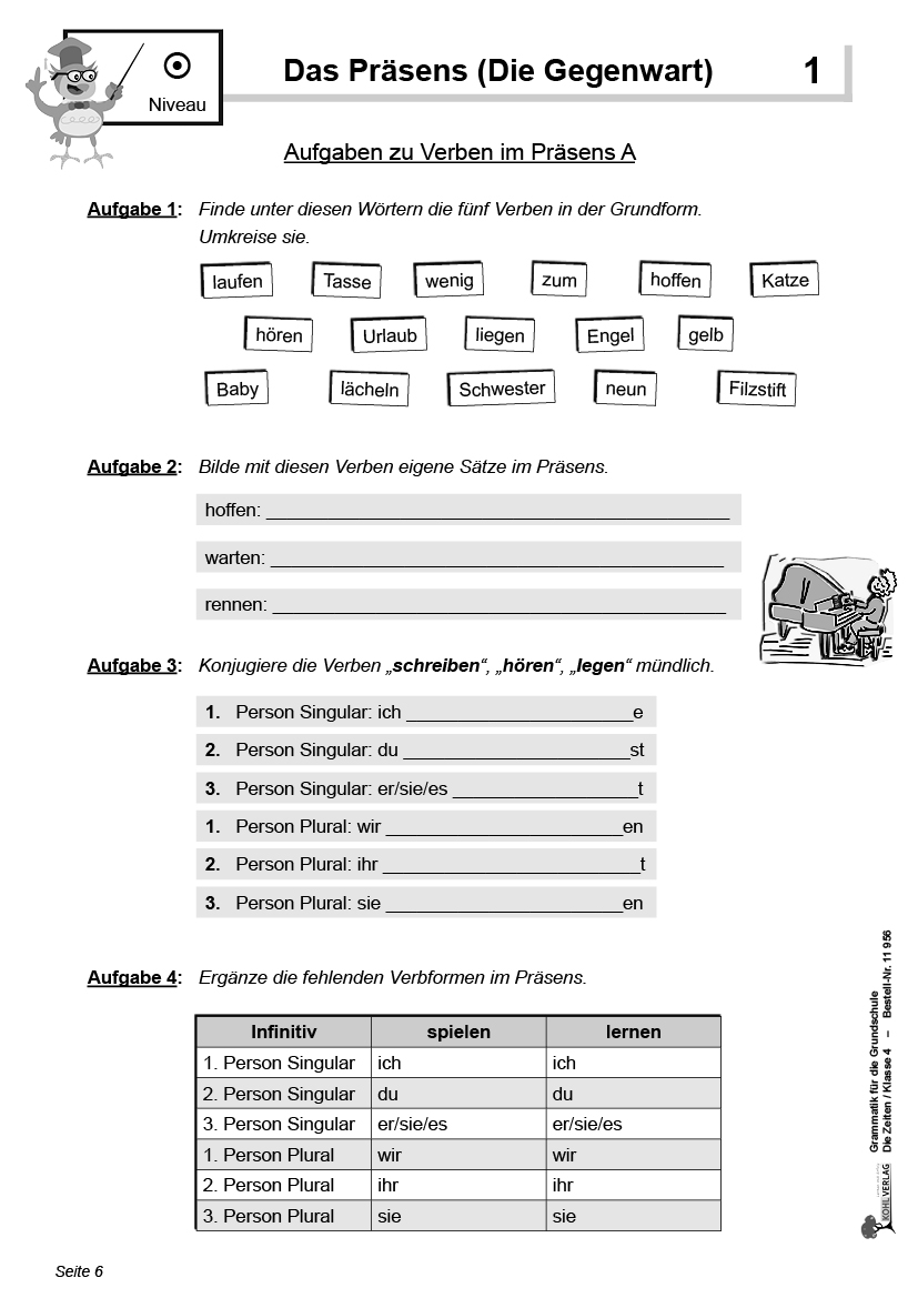 Grammatik für die Grundschule - Die Zeiten / Klasse 4