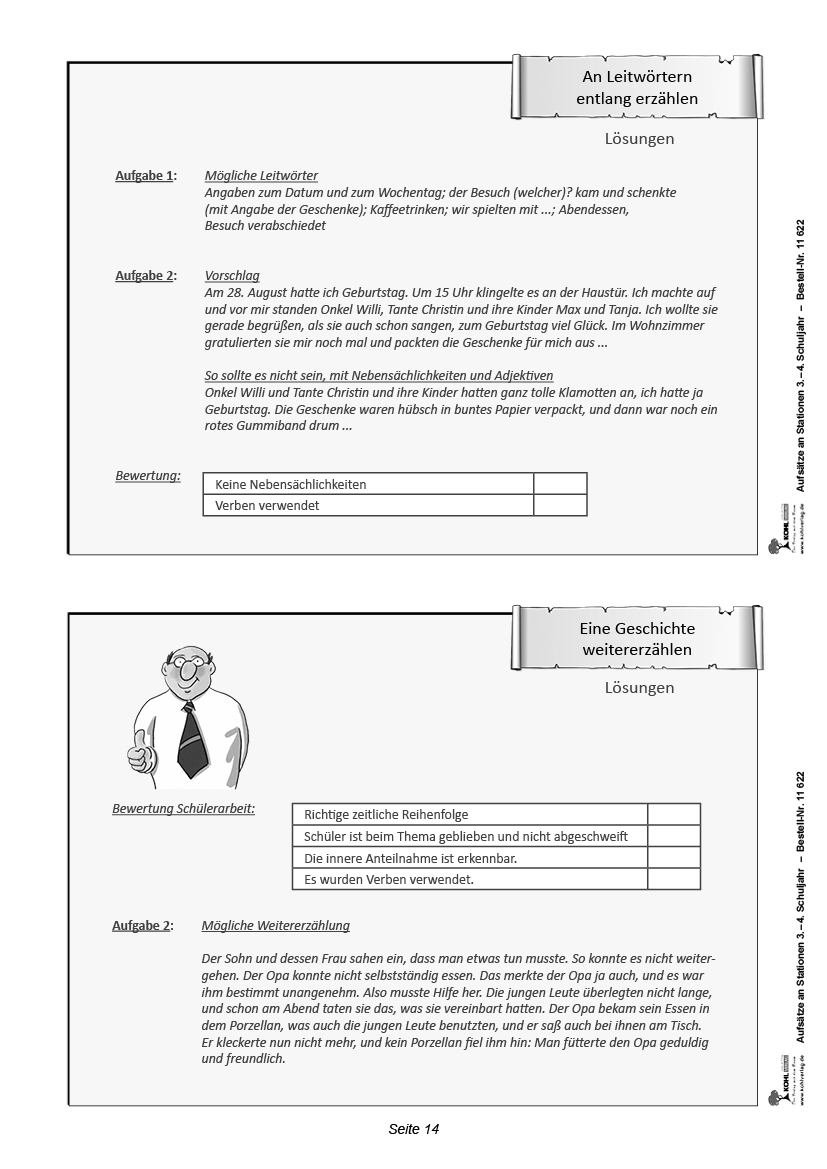 Aufsätze an Stationen / Klasse 3-4