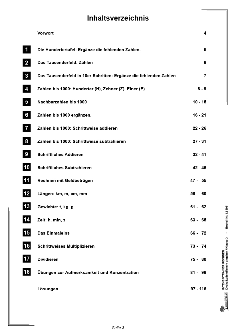 Intensivtrainer Rechnen / Klasse 3