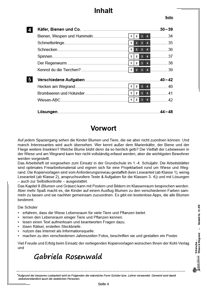 Erforsche ... Wiese & Wegrand Erforsche ... Wiese & Wegrand