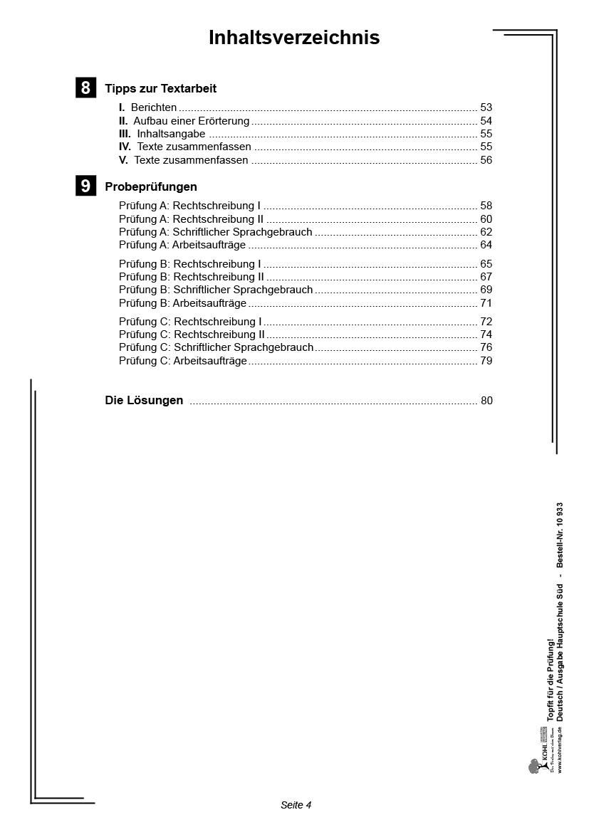 Topfit für die Prüfung - Deutsch