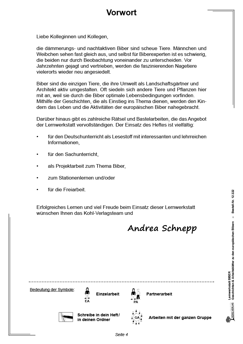 Lernwerkstatt Biber Lernwerkstatt Biber