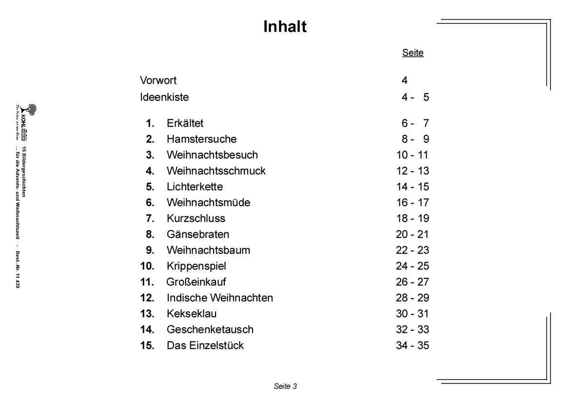 15 Bildergeschichten ... für die Advents- und Weihnachtszeit