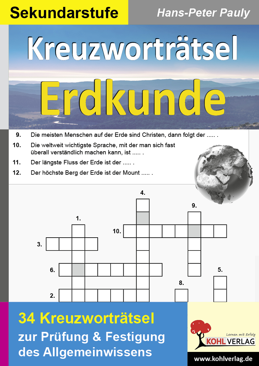Kreuzworträtsel Erdkunde Kreuzworträtsel Erdkunde