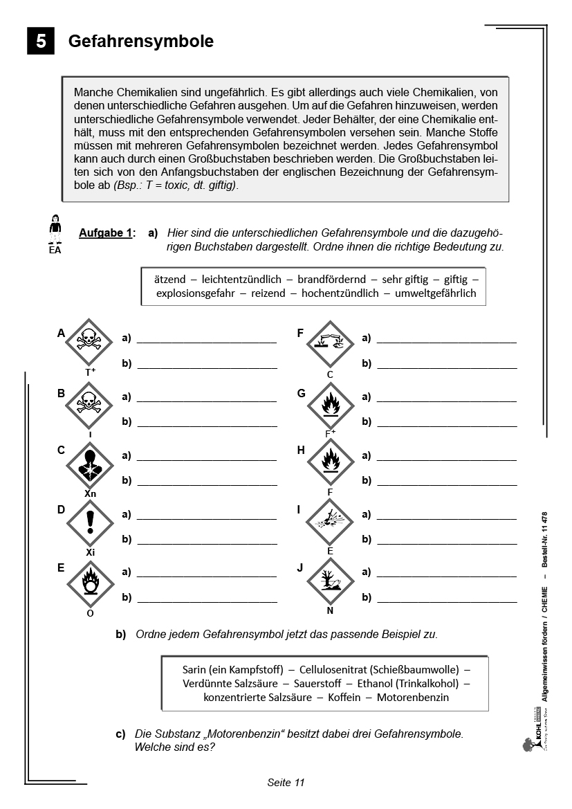 Allgemeinwissen fördern CHEMIE