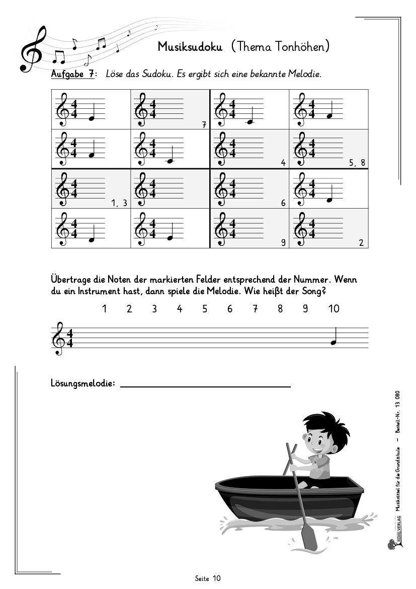 Musik-Rätsel für die Grundschule