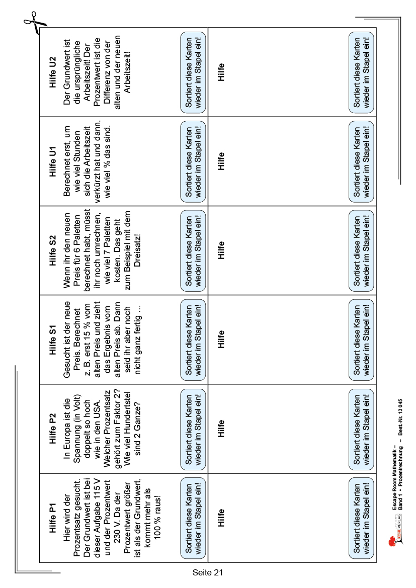 Escape-Room Mathematik / Band 1: Prozentrechnung