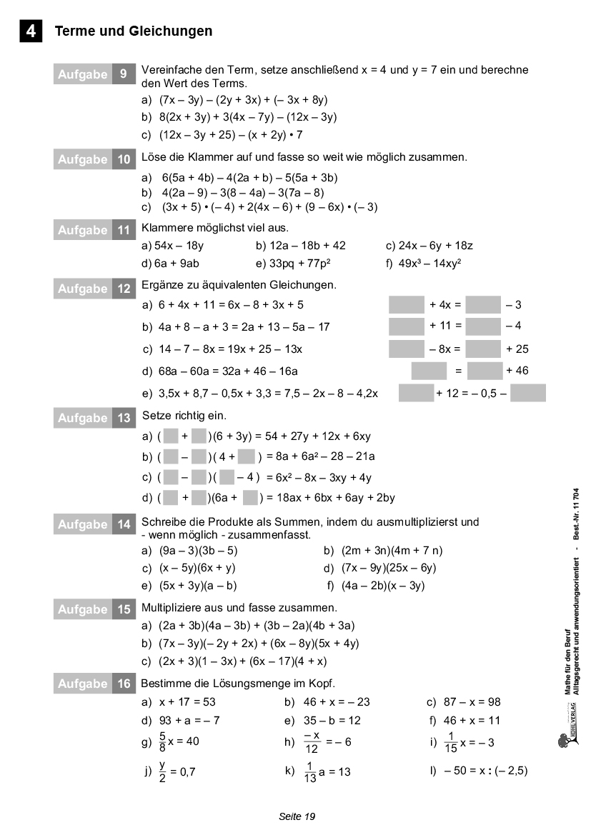 Mathematik für den Beruf