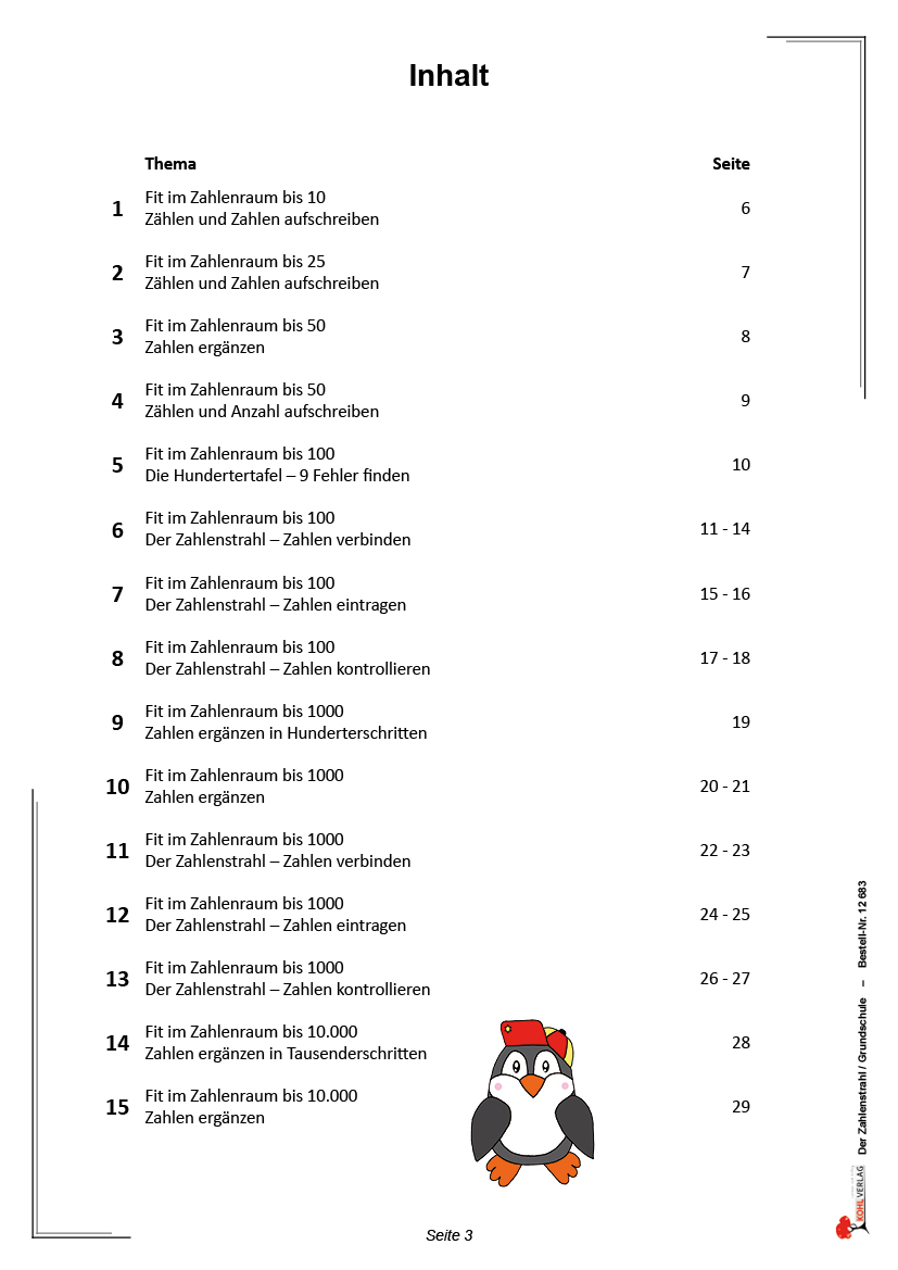 Der Zahlenstrahl / Grundschule