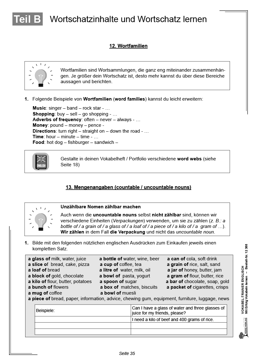 Vokabel-Trainer Englisch