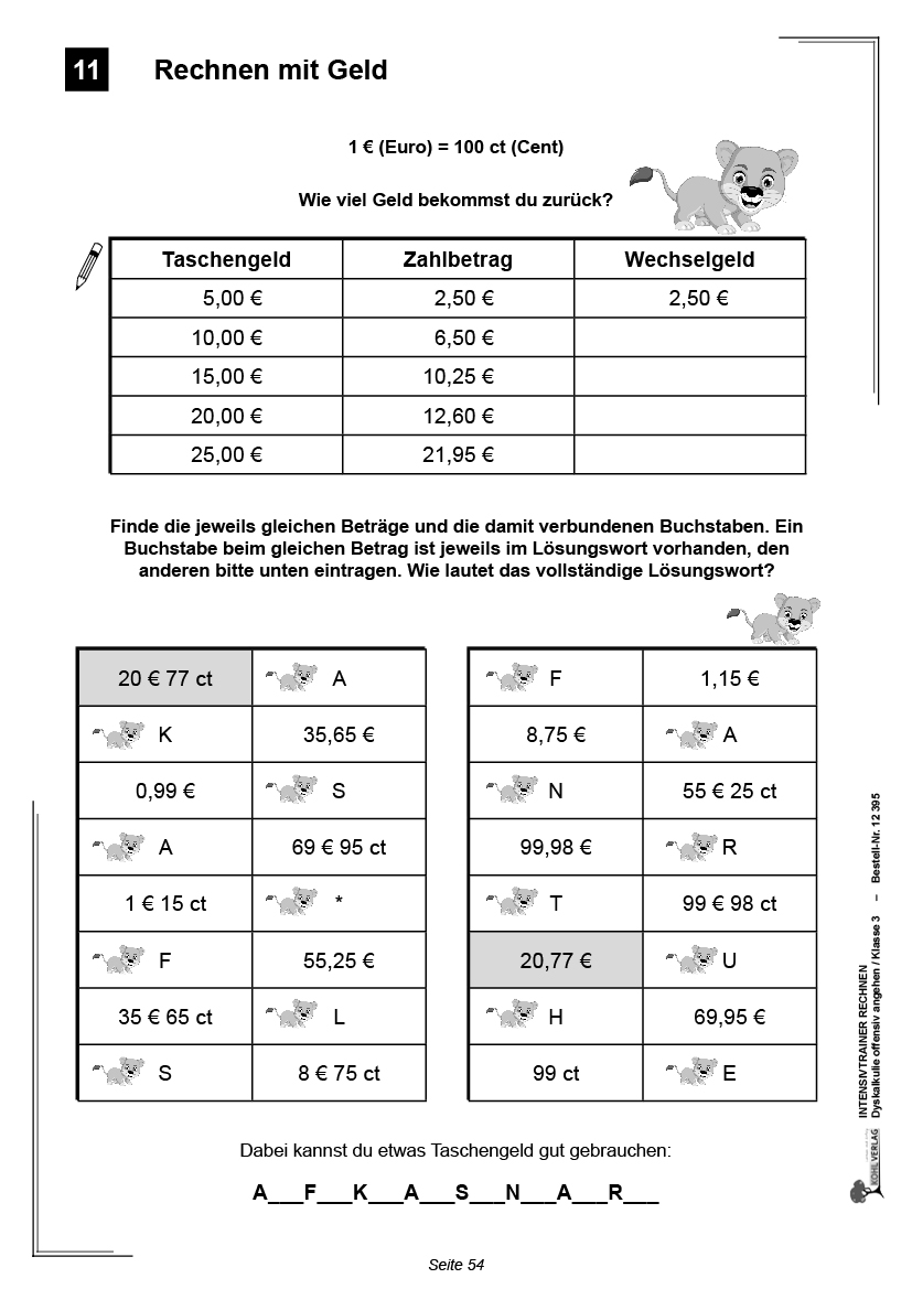 Intensivtrainer Rechnen / Klasse 3