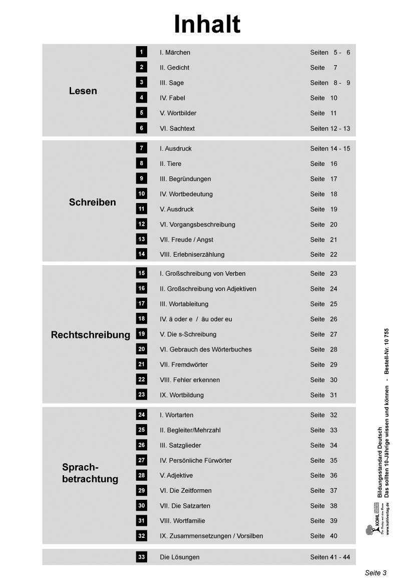 Bildungsstandard Deutsch / Klasse 4