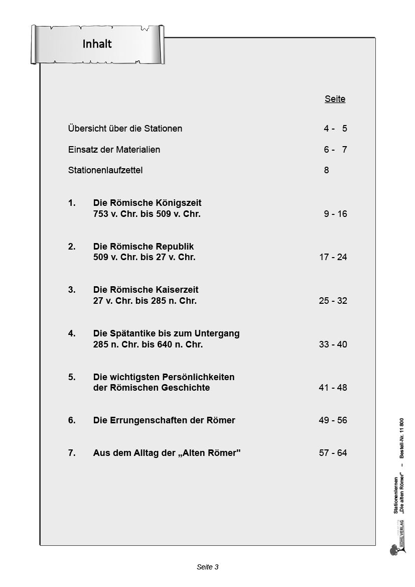 Stationenlernen Die alten Römer Stationenlernen Die alten Römer