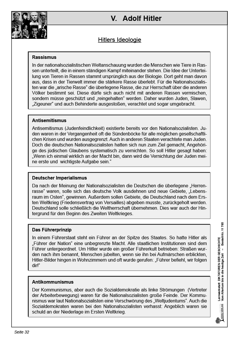 Lernwerkstatt Diktatoren der Geschichte Lernwerkstatt Diktatoren der Geschichte