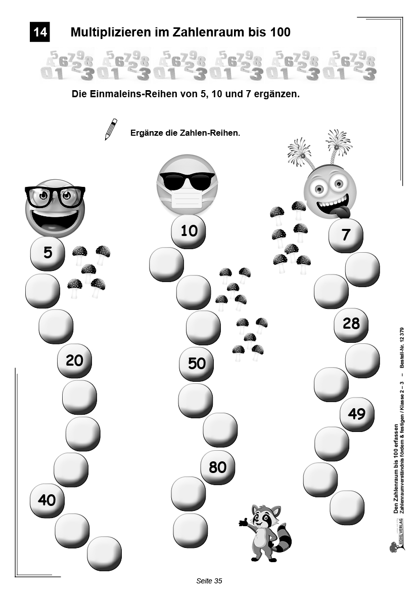 Den Zahlenraum bis 100 erfassen