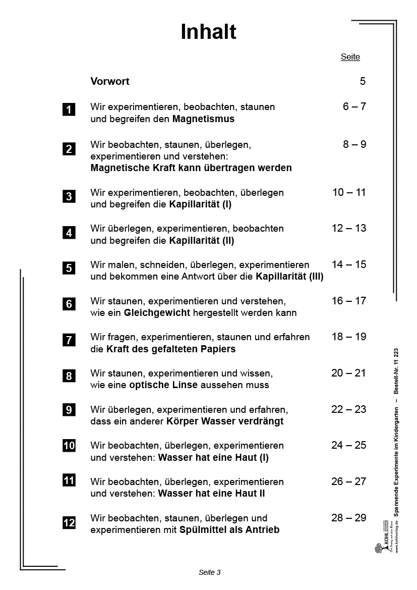 Spannende Experimente im Kindergarten