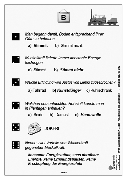 Was weißt du über ... die Industrielle Revolution?