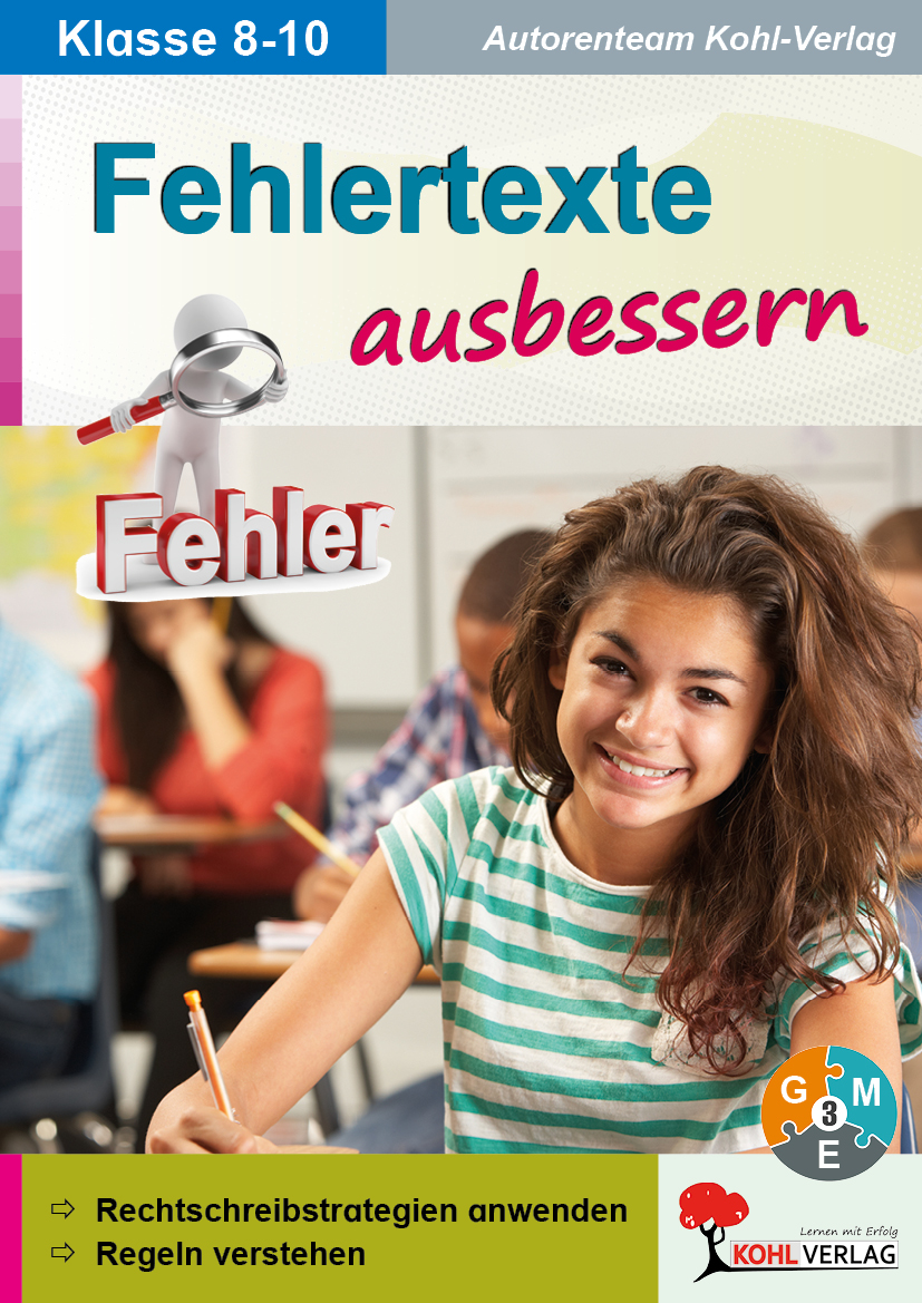 Fehlertexte ausbessern / Klasse 8-10