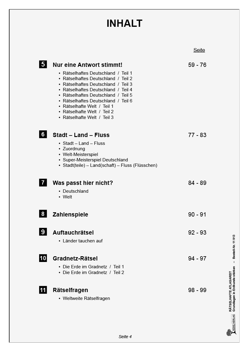 Rätselhafte Atlasarbeit