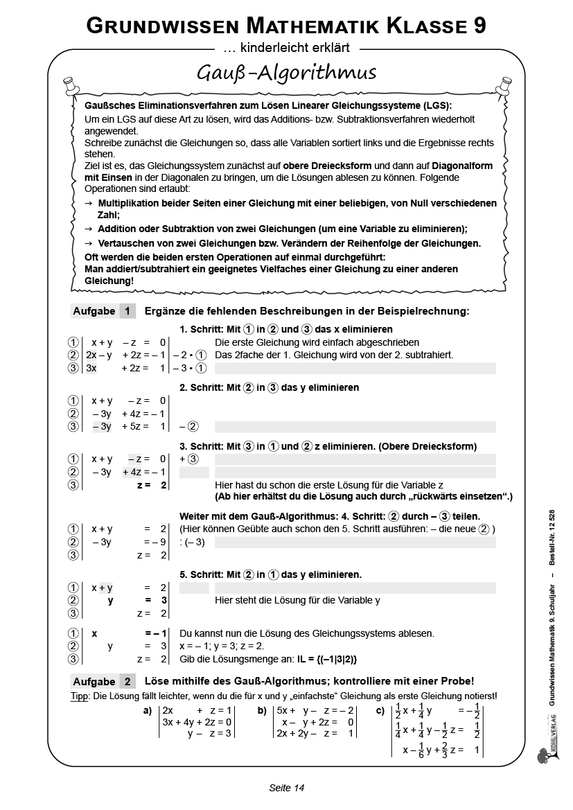 Grundwissen Mathematik / Klasse 9