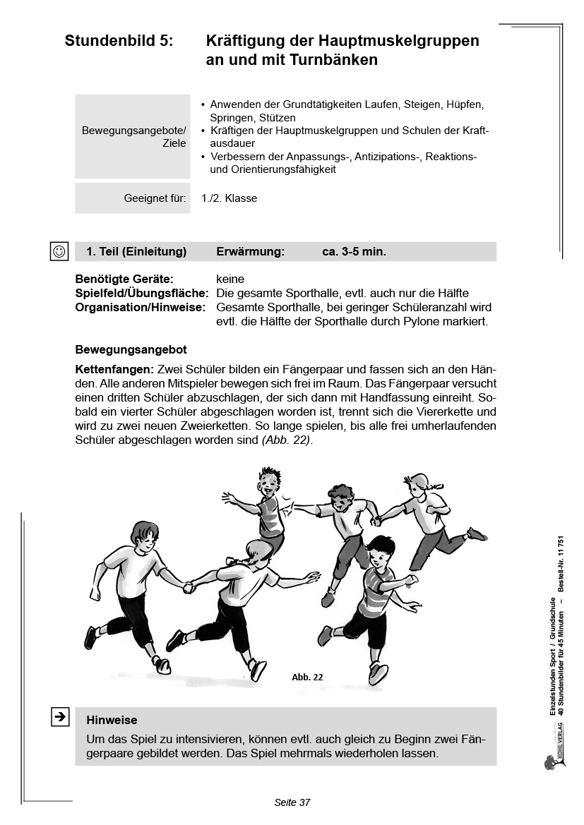Einzelstunden Sport / Grundschule