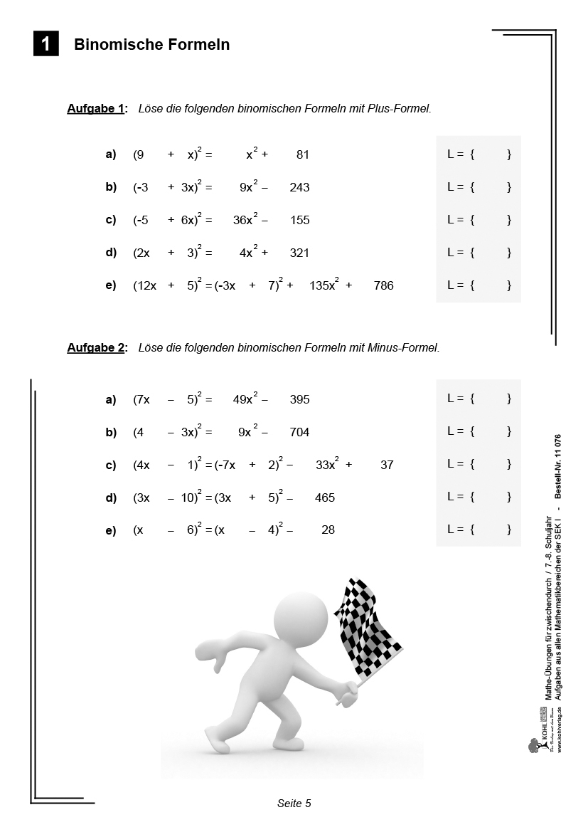 Mathe-Übungen für zwischendurch / Klasse 7-8