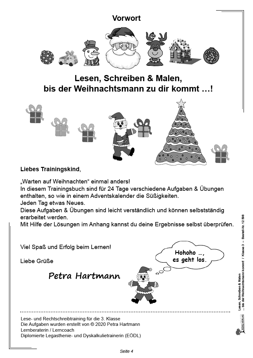 Lesen, Schreiben & Malen ... bis der Weihnachtsmann kommt! / Klasse 3