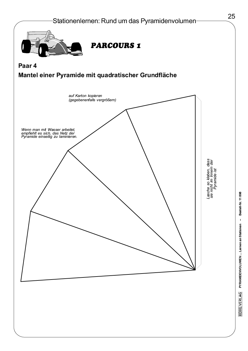 Pyramidenvolumen - Lernen an Stationen