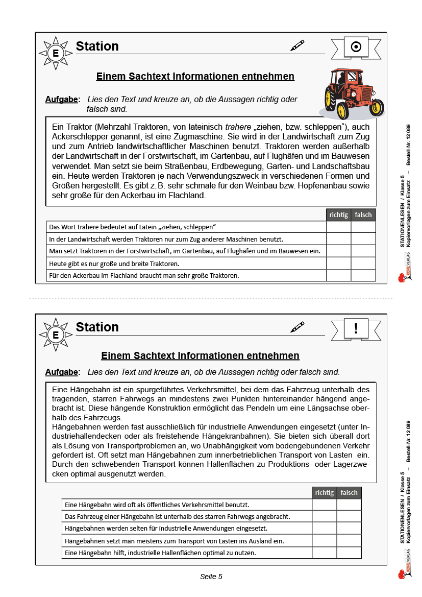 Stationenlesen Klasse 5