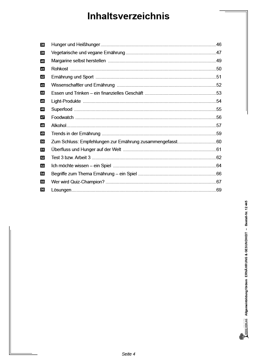 Allgemeinwissen fördern ERNÄHRUNG & GESUNDHEIT