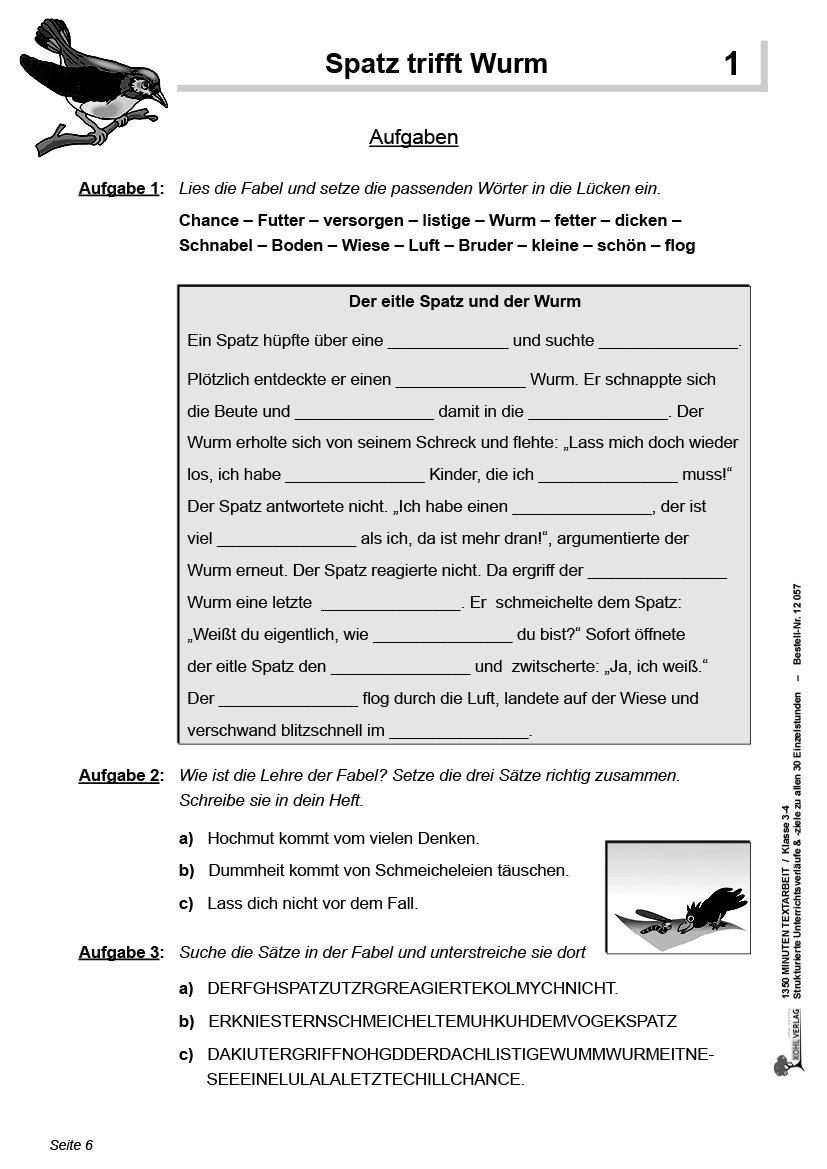 1350 Minuten Textarbeit / Klasse 3-4