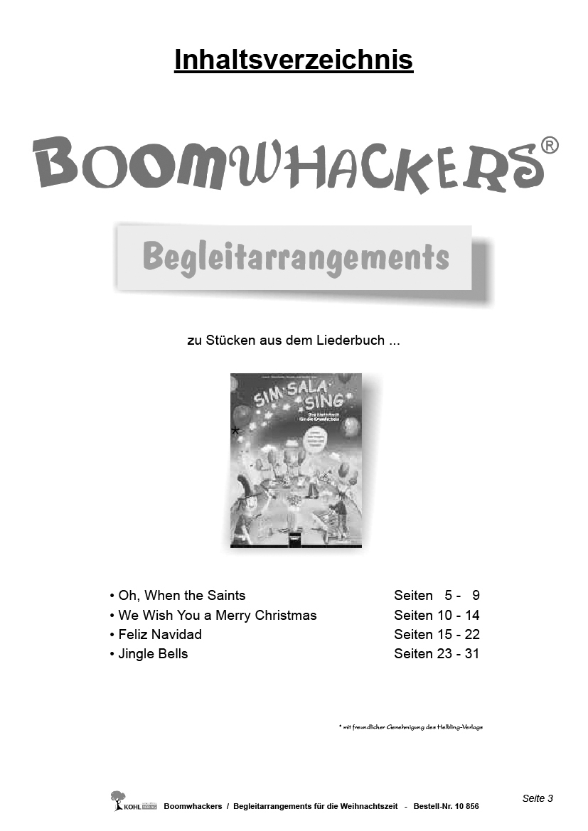 Boomwhackers - Begleitarrangements für die Weihnachtszeit