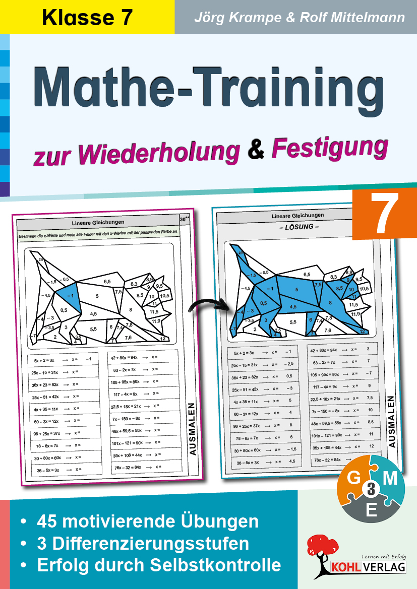 Mathe-Training zur Wiederholung und Festigung / Klasse 7