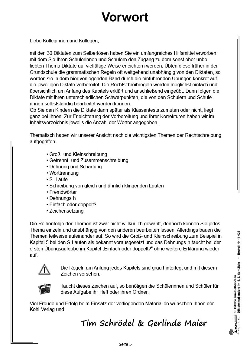 30 Diktate zum Selberlösen