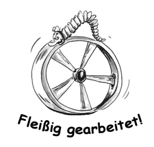 Stempel "Fleißig gearbeitet!"