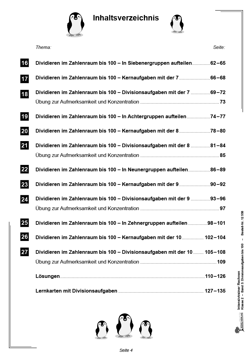 Intensivtrainer Rechnen / Klasse 2  -  Band 3: Divisionsaufgaben bis 100